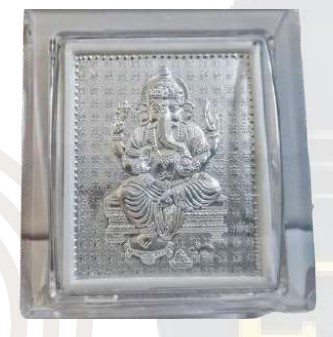 Small Ganeshji Frame for Religious Decor and Festive Gifting, Elegant Spiritual Gift Item for Home Display, Hampers and Auspicious Occasions